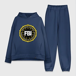 Женский костюм оверсайз FBI Departament, цвет: тёмно-синий