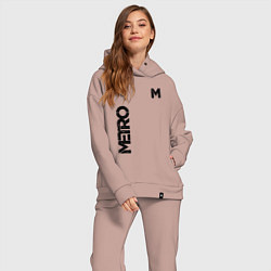 Женский костюм оверсайз METRO M, цвет: пыльно-розовый — фото 2