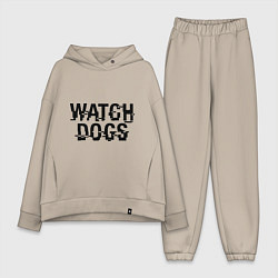 Женский костюм оверсайз Watch Dogs, цвет: миндальный