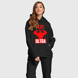 Женский костюм оверсайз PLUS ULTRA красный, цвет: черный — фото 2