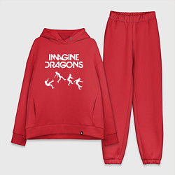 Женский костюм оверсайз IMAGINE DRAGONS, цвет: красный