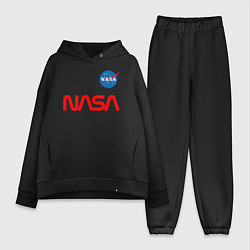 Женский костюм оверсайз Nasa mania, цвет: черный