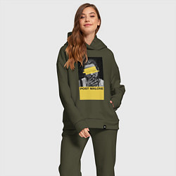 Женский костюм оверсайз Post Malone, цвет: хаки — фото 2