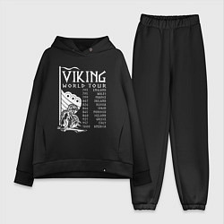 Женский костюм оверсайз Viking world tour, цвет: черный