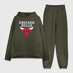 Женский костюм оверсайз CHICAGO BULLS, цвет: хаки