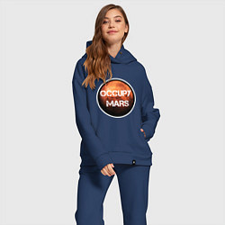 Женский костюм оверсайз Илон Маск, цвет: тёмно-синий — фото 2