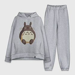 Женский костюм оверсайз Грустный Тоторо, цвет: меланж