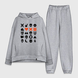 Женский костюм оверсайз LOVE DEATH ROBOTS LDR, цвет: меланж