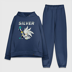 Женский костюм оверсайз SONIC Silver, цвет: тёмно-синий