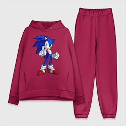 Женский костюм оверсайз SONIC, цвет: маджента