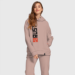 Женский костюм оверсайз RUST, цвет: пыльно-розовый — фото 2