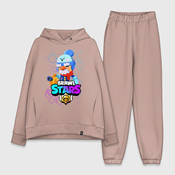 Женский костюм оверсайз BRAWL STARS GALE, цвет: пыльно-розовый