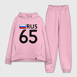 Женский костюм оверсайз RUS 65 цвета светло-розовый — фото 1