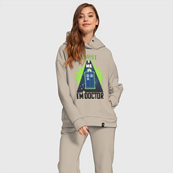 Женский костюм оверсайз Trust me, i'm doctor who, цвет: миндальный — фото 2