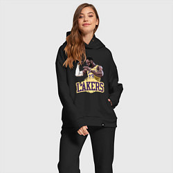 Женский костюм оверсайз LeBron - Lakers, цвет: черный — фото 2