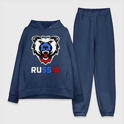 Женский костюм оверсайз Русский медведь, цвет: тёмно-синий