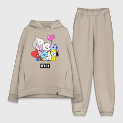 Женский костюм оверсайз BT21