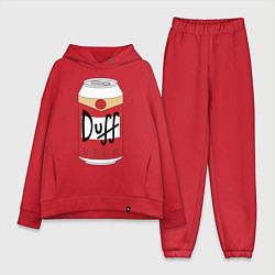 Женский костюм оверсайз Duff Beer, цвет: красный