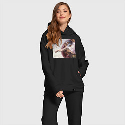 Женский костюм оверсайз Искусство, цвет: черный — фото 2