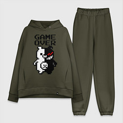 Женский костюм оверсайз MONOKUMA GAME OVER, цвет: хаки