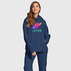 Женский костюм оверсайз AVICII RAIBOW, цвет: тёмно-синий — фото 2
