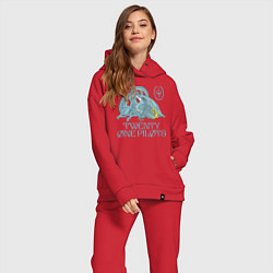 Женский костюм оверсайз Twenty one pilots SaI Дракон, цвет: красный — фото 2