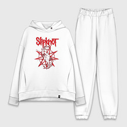 Женский костюм оверсайз Slipknot Slip Goats Art, цвет: белый