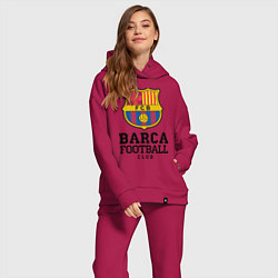 Женский костюм оверсайз Barcelona Football Club, цвет: маджента — фото 2