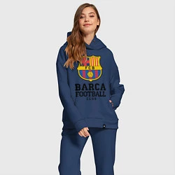 Женский костюм оверсайз Barcelona Football Club, цвет: тёмно-синий — фото 2
