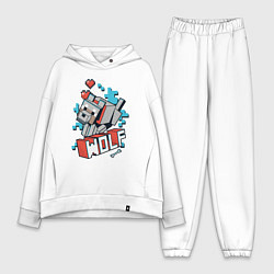 Женский костюм оверсайз Майнкрафт Волк, Minecraft Wolf