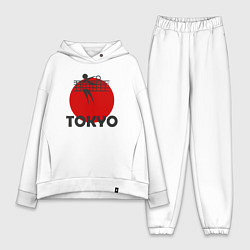 Женский костюм оверсайз Волейбол - Токио, цвет: белый