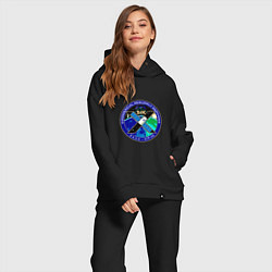 Женский костюм оверсайз SPACEX Илон Маск Лого, цвет: черный — фото 2