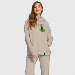 Женский костюм оверсайз Toxic, цвет: миндальный — фото 2