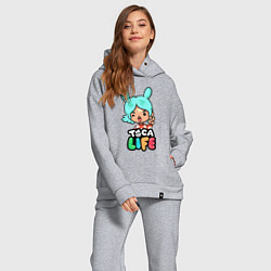 Женский костюм оверсайз Toca Life, цвет: меланж — фото 2