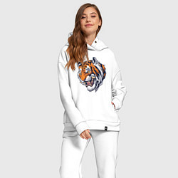 Женский костюм оверсайз Jungle Tiger, цвет: белый — фото 2