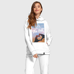 Женский костюм оверсайз Now its time to love me, цвет: белый — фото 2