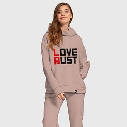 Женский костюм оверсайз Love Rust, цвет: пыльно-розовый — фото 2