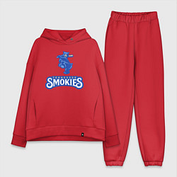 Женский костюм оверсайз Tennessee smokies - baseball team, цвет: красный