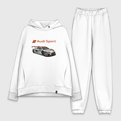Женский костюм оверсайз Audi sport - racing team, цвет: белый