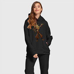 Женский костюм оверсайз Солнце спереди, Луна сзади FNAF 5, цвет: черный — фото 2