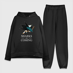 Женский костюм оверсайз Sharks are coming, Сан-Хосе Шаркс San Jose Sharks