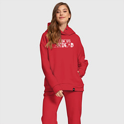 Женский костюм оверсайз Мы все мертвы Сериал, цвет: красный — фото 2