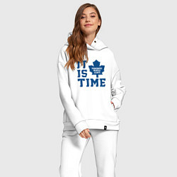 Женский костюм оверсайз It is Toronto Maple Leafs Time, Торонто Мейпл Лифс, цвет: белый — фото 2