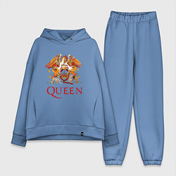 Женский костюм оверсайз Queen, логотип, цвет: мягкое небо