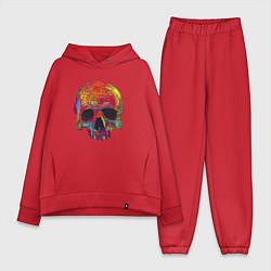 Женский костюм оверсайз Cool color skull