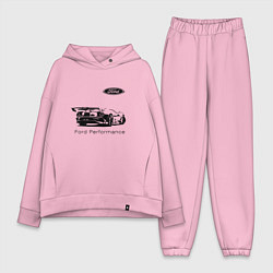 Женский костюм оверсайз Ford Performance Racing team, цвет: светло-розовый