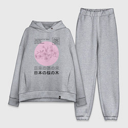 Женский костюм оверсайз Sakura in Japanese style, цвет: меланж