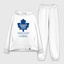 Женский костюм оверсайз Toronto Maple Leafs are coming Торонто Мейпл Лифс, цвет: белый