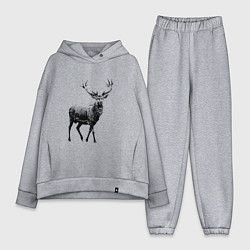 Женский костюм оверсайз Черный олень Black Deer