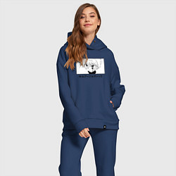 Женский костюм оверсайз КИЛЛУА ANIME EYES, цвет: тёмно-синий — фото 2